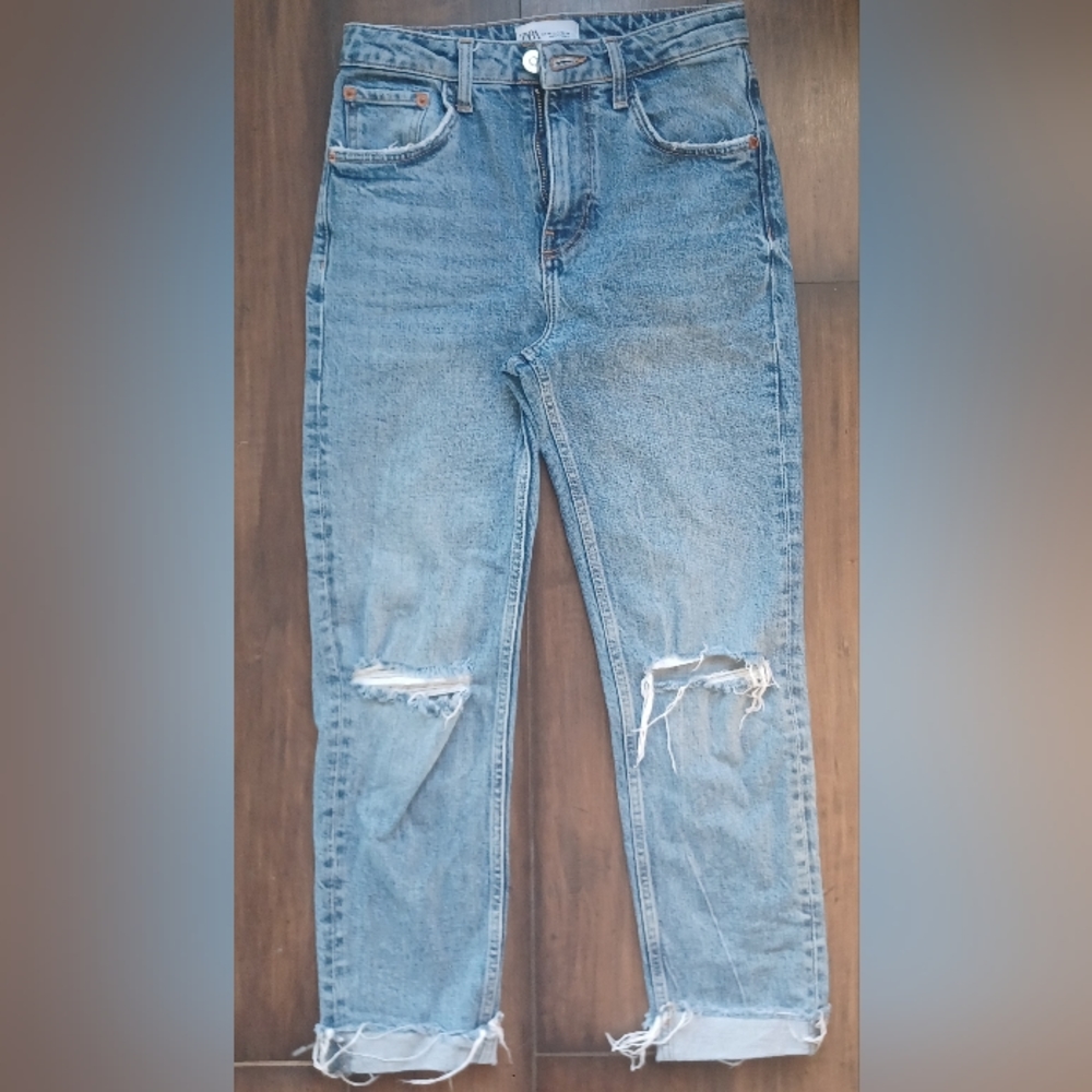 Zara slim fit‎ high waist womens jeans sz 2